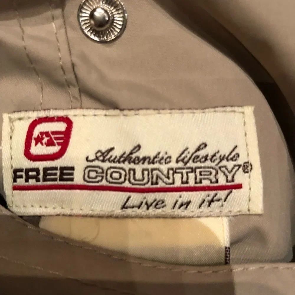 Free Country Reversible Jacket Tan/White Small - Picture 9 of 9